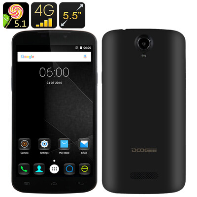 

DOOGEE X6 Pro Смартфон 5,5”-Дюймовый IPS HD 2.5D Изогнутые Стекло Экран 1280*720 Android 5.1 Lollipop 2гб ROM+16гб RAM 3000 мАч
