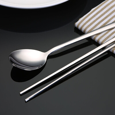 

Jingdong Supermarket Sunshine Feige Korean Tableware Set 304 Stainless Steel Chopsticks Spoon Titanium Two-piece Set 1383