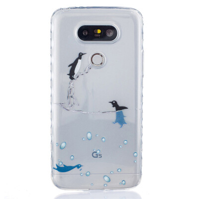 

Small dolphins Pattern Soft Thin TPU Rubber Silicone Gel Case Cover for LG G5