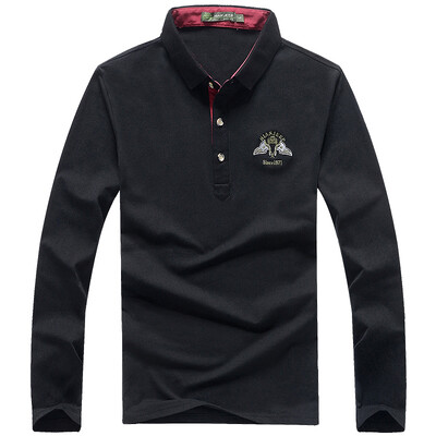 

Jeep Shield Polo Shirt Мужская футболка с длинным рукавом Футболка с капюшоном POLO Shirt D9288 Black S