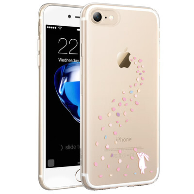 

ESR) iPhone7 mobile phone shell Apple 7 phone shell / mobile phone sets of silicone transparent anti-drop soft shells what series of flowers rain rabbit