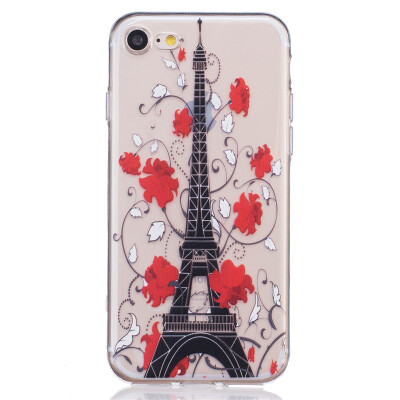 

Safflower tower Dress girl Pattern Soft Thin TPU Rubber Silicone Gel Case Cover for IPHONE 7