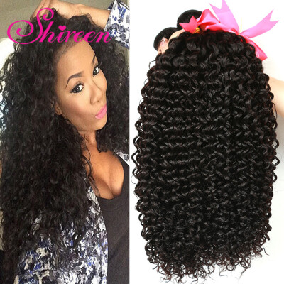 

Shireen Hair Products Brazilian Virgin Hair Kinky Curly 4PCS7A Unprocessed Afro Kinky Curly Hair Brazilian Hair Weave Bundles
