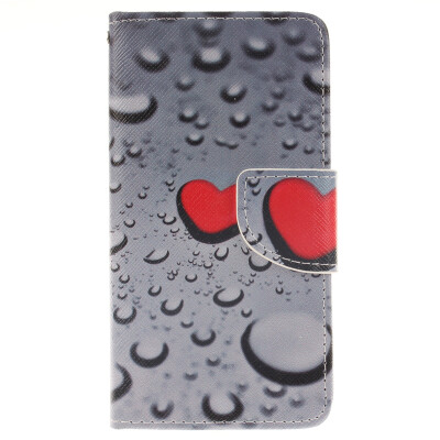 

Heart-shaped waterdrop Design PU Leather Flip Cover Wallet Card Holder Case for Samsung Galaxy S4 mini/i9190