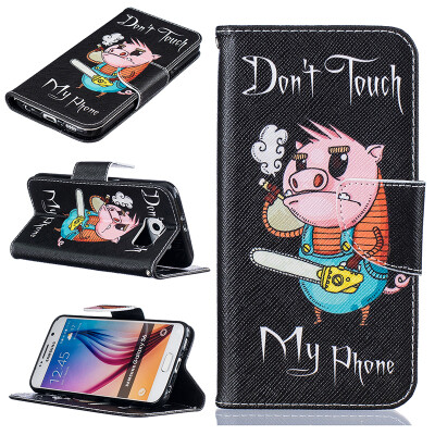 

Pig Design PU Leather Flip Cover Wallet Card Holder Case for SAMSUNG GALAXY S6