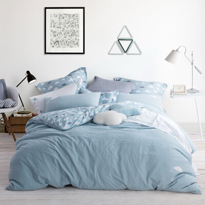 

LOVO Lotta Life Shredded Cotton Four-piece Cotton Pure Double Bed Double Bed Teresa 220 240cm