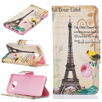 

Paris Tower Design PU Leather Flip Cover Wallet Card Holder Case for SAMSUNG GALAXY A3 2016/A310