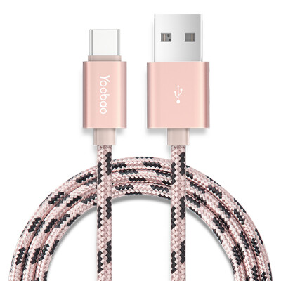 

Yoobao Type-c data cable / charging line / nylon line 1 meter YB-415C rose gold for Huawei P9 / millet 4c / music n1 / Meizu pro5