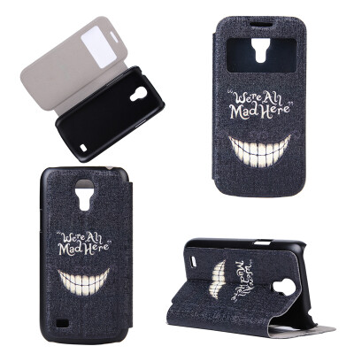 

Smiling Teeth Design PU Leather Flip Cover Wallet Card Holder Case for Samsung Galaxy S4 Mini