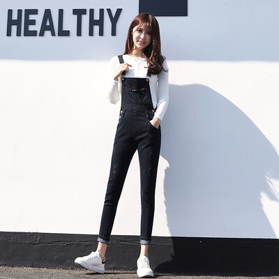 

KuoyiHouse 7723 Cowboy Belt Pants 2017 Spring&Summer Women&39s New Spring Spring Black Bunny Cowboy Belt Pants Women Black 30