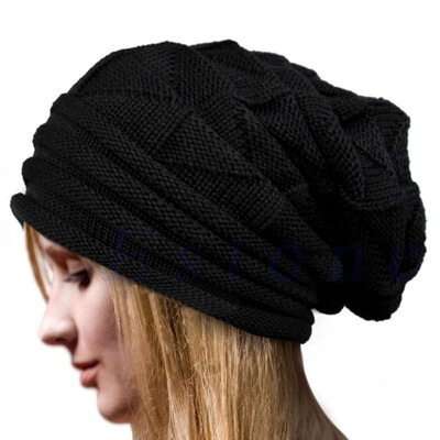 

MyMei Womens Winter Beanie Knit Crochet Ski Hat Oversized Cap Hat Warm