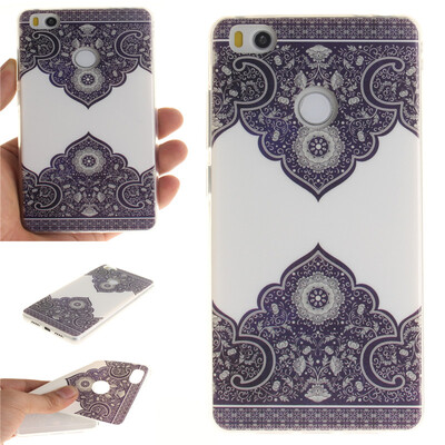 

Diagonal totem Pattern Soft Thin TPU Rubber Silicone Gel Case Cover for XIAOMI MI 4S