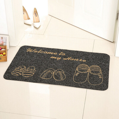 

Suarte printing enamel mats home entrance porch mat non-slip door mat 5080cm parent-child shoes gray