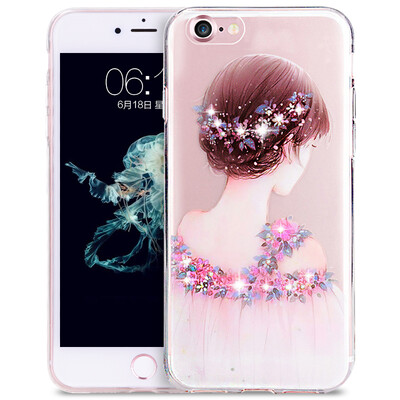 

Pizza Apple iphone7 mobile phone shell Apple 7 mobile phone shell sets of anti-wrestling with lanyard hole silicone women self-back girl