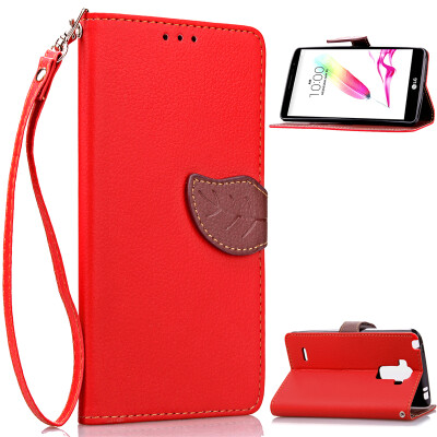 

Red Design PU Leather Flip Cover Wallet Card Holder Case for LG G4 Stylus