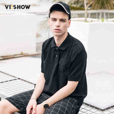 

Village Roadshow viishow с короткими рукавами рубашки поло мужчин мужская с короткими рукавами футболки рубашки поло карман Paul мужчин PD13481721 черный XL