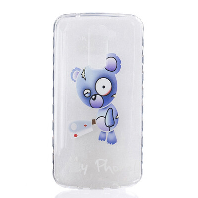

Blue bear Pattern Soft Thin TPU Rubber Silicone Gel Case Cover for LG K7K8