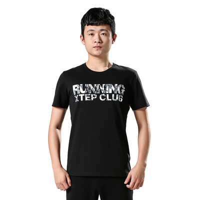 

XTEP Men&39s Short Sleeve T-shirt Running Tops Fashion Casual T-shirt 883229019011 Black 3XL
