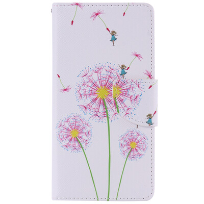 

Pink Dandelion Design Кожа PU откидной крышки Кошелек для карты Держатель для SONY M2