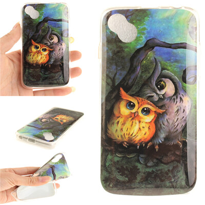

Oil painting owl Pattern Soft Thin TPU Rubber Silicone Gel Case Cover for WIKO Sunny