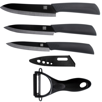 

XYJ Brand Ceramic Knives 4" Utility 5' Slicing 6" Chef Kitchen Knives +Peeler Four-Piece Set Cooking Knives Kitchen Gift