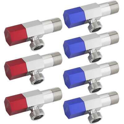 

Larsd LD106-7 angle valve full copper seven filled with hot&cold water red&blue standard triangular valve set eight character valve water valve