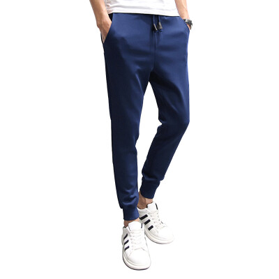 

MSEK) XK3203 men's sports casual pants loose trousers Korean fashion trousers shirt pants blue blue