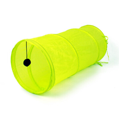 

Tada cats fluorescent green 50CM solid color cat tunnels plus Fibo even blue cat kitten supplies