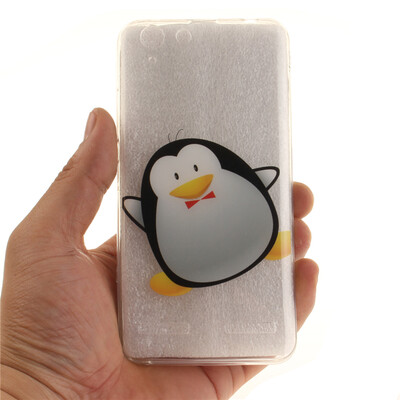

Cartoon penguin Pattern Soft Thin TPU Rubber Silicone Gel Case Cover for Lenovo Vibe K5