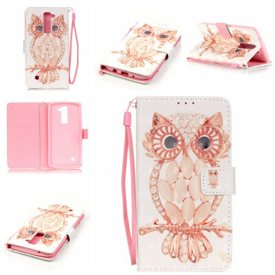 

Giraffe Design PU Leather Flip Cover Wallet Card Holder Case for LG K7