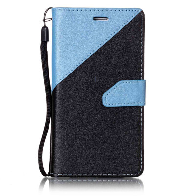 

Black + blue Design PU Leather Wallet Case Classic Flip Cover with Stand Function and Credit Card Slot for Samsung Galaxy S7