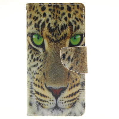 

Yellow tiger Design PU Leather Flip Cover Wallet Card Holder Case for Sony Xperia M5