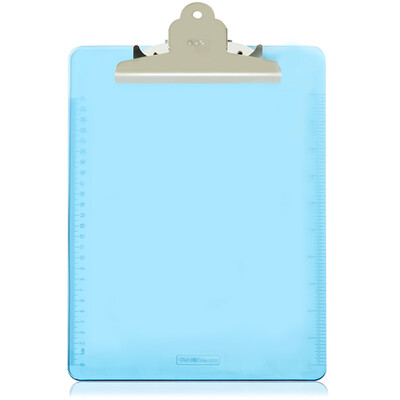 

Flexible deli 9252 transparent writing board clip pink blue for A4 paper