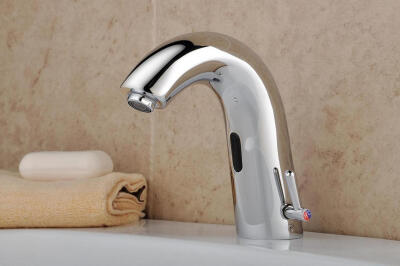 

Fyeer Hands Free Automatic Sensor Faucet Cold&Hot Single Handle Bathroom Electrical Basin Robinet