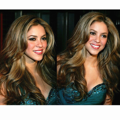 

NLW Brazilian virgin human hair Lace front wigs 427 Highlight color Natural wave Glueless wigs