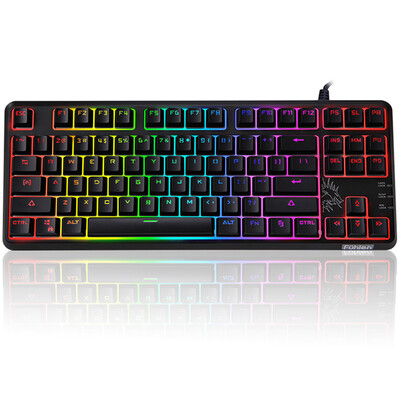 

Фуллер (Fuhlen) SM681R RGB игра игровой клавиатуры клавиатуры механические клавиатуры черный вал кафе золото