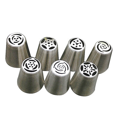 

7Pcs Tulip Flower Cake Icing Piping Nozzles Decorating Tips Baking Tools 460426