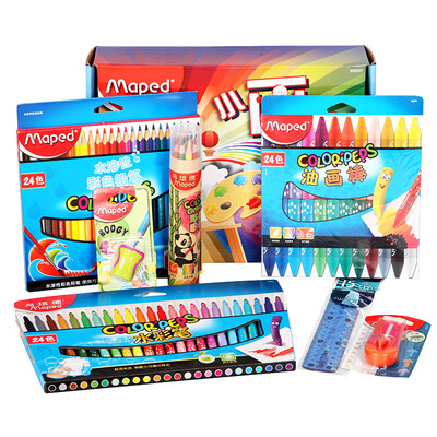 

Maped CH899927 небольшой набор маляр (акварельный карандаш + цветной карандаш + масляная палочка + точилка для карандашей + линейка + резина)