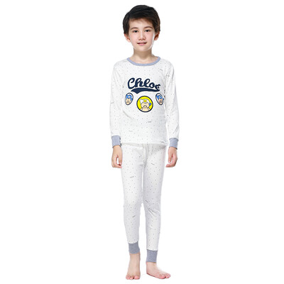 

Red beans Hodo children&39s underwear suit cotton men&women in the big children fall&winter low collar 100 cotton Qiu Qiu Qiu HD8097 white 130