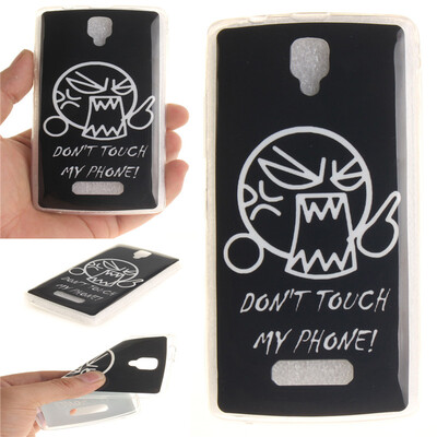 

Do not touch me Pattern Soft Thin TPU Rubber Silicone Gel Case Cover for Lenovo A2010