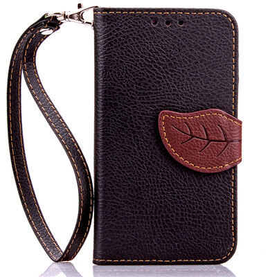 

Black Design PU Leather Flip Cover Wallet Card Holder Case for Nokia Lumia 630