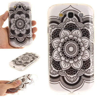 

Black sun flower Pattern Soft Thin TPU Rubber Silicone Gel Case Cover for SAMSUNG Galaxy S3 I9300