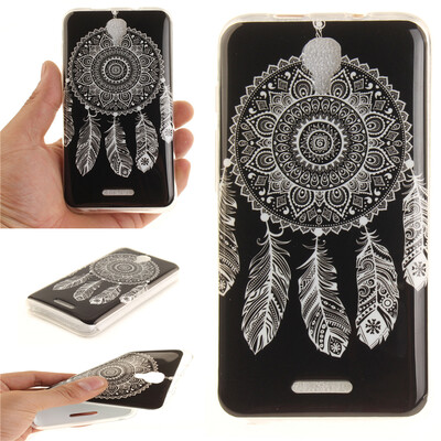

Black wind chimes Pattern Soft Thin TPU Rubber Silicone Gel Case Cover for ALCATEL PIXI 4 50