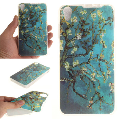 

Apricot tree Pattern Soft Thin TPU Rubber Silicone Gel Case Cover for Lenovo S850