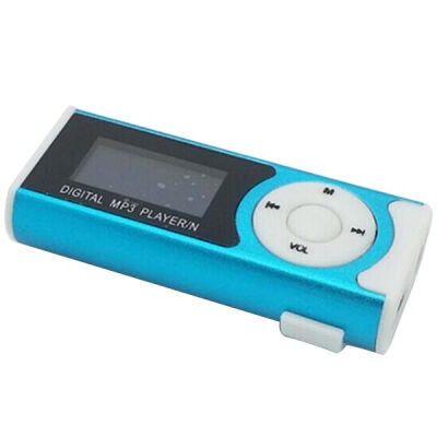 

MyMei ortable Shiny Mini USB Clip LCD Screen MP3 Media Player Support 16GB Micro SD Card Sports Metal MP3 Music Player MP3/WMA