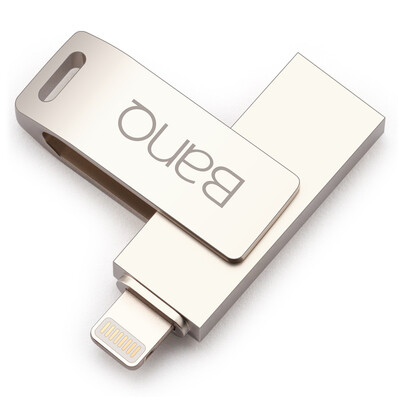 

banq A6S Apple mobile phone U disk 128G Apple official MFI authorized certification iPhone iPad dual-interface mobile phone dual-use mini U disk pearl silver