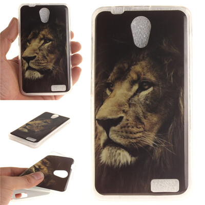 

Львы Pattern Мягкий тонкий ТПУ Резиновая крышка силиконовый гель чехол для Lenovo A319