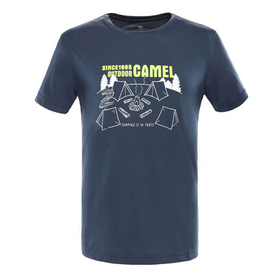 

Camel (CAMEL) outdoor T-shirt men and women round neck T thin short-sleeved T-shirt female A7S109194 pink L