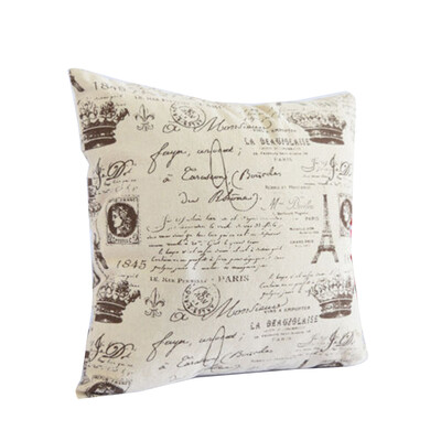 

Paris Eiffel Tower Letter Vintage Home Decorative Pillow Case Cushion Cover
