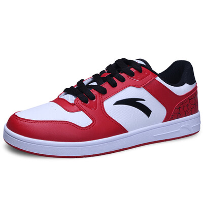

ANTA (ANTA) men's shoes 91628001-1 fashion Korean version of the small white shoes leisure low help board shoes skateboard shoes red / Anta white / black 43